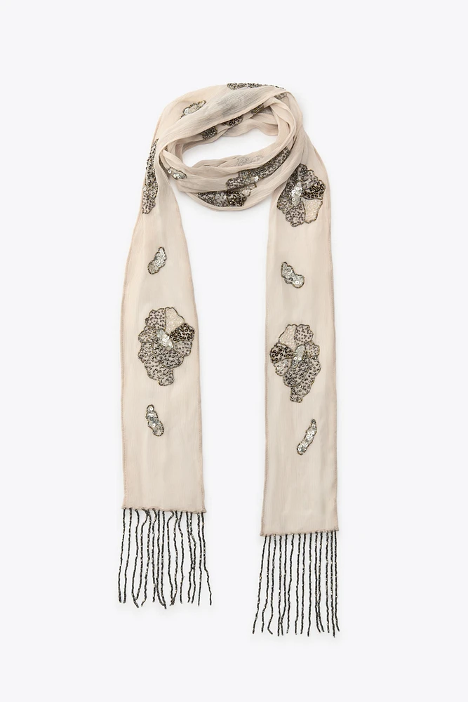 FOULARD FANTAISIE FRANGES