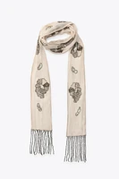 FRINGED BEAD SCARF