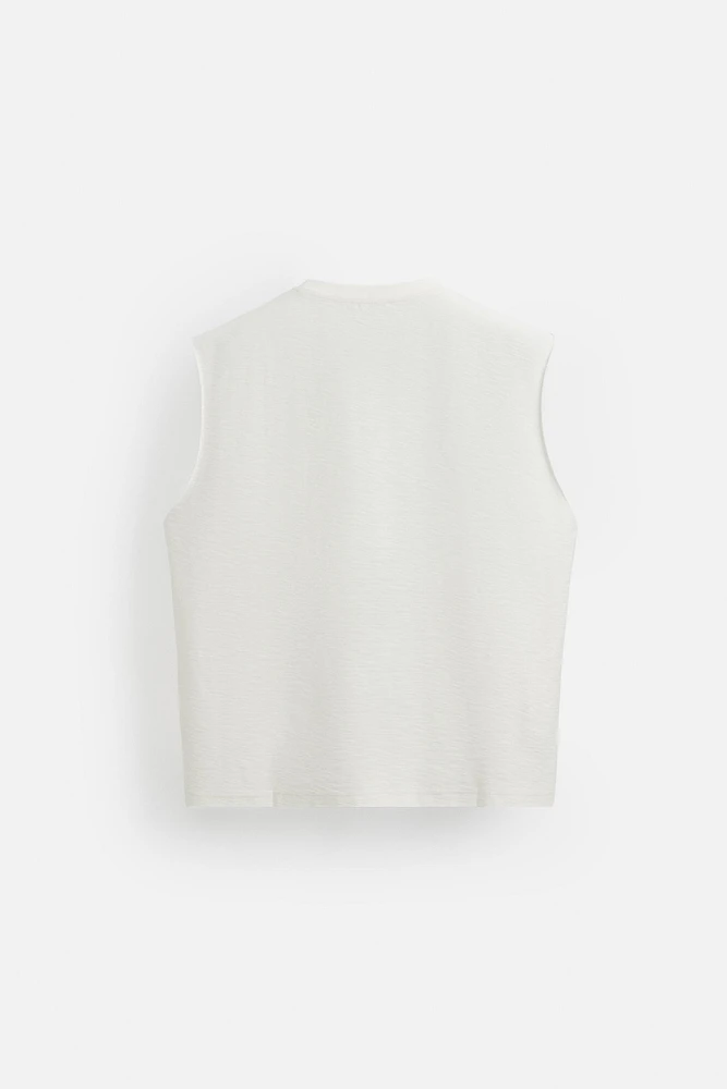 T-SHIRT DÉLAVÉ TANK À IMPRIMÉS