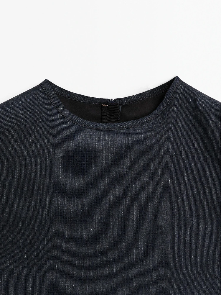 Mini-robe denim 100 coton