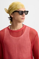 OPEN KNIT T-SHIRT