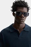 RIB TEXTURED POLO SHIRT
