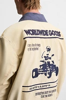 WASHED EMBROIDERED JACKET