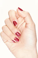 ZARA RED SPARKLE NAIL WRAPS - Gel Nails Effect