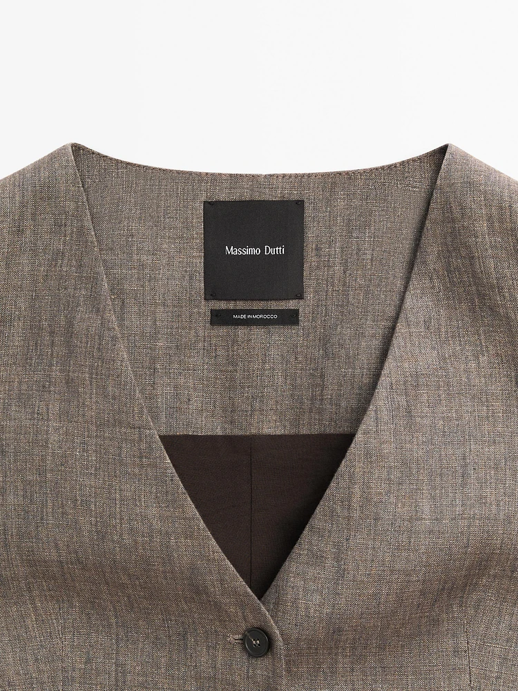 Gilet tailleur 100 % lin