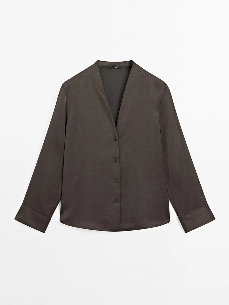 Chemise à manches longues en coton