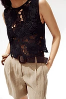 TOP CROCHET FLEUR