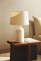 WHITE CERAMIC BASE TABLE LAMP