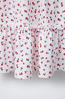 ROBE À TEXTURE ET FLEURS