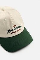 CONTRAST EMBROIDERED CAP