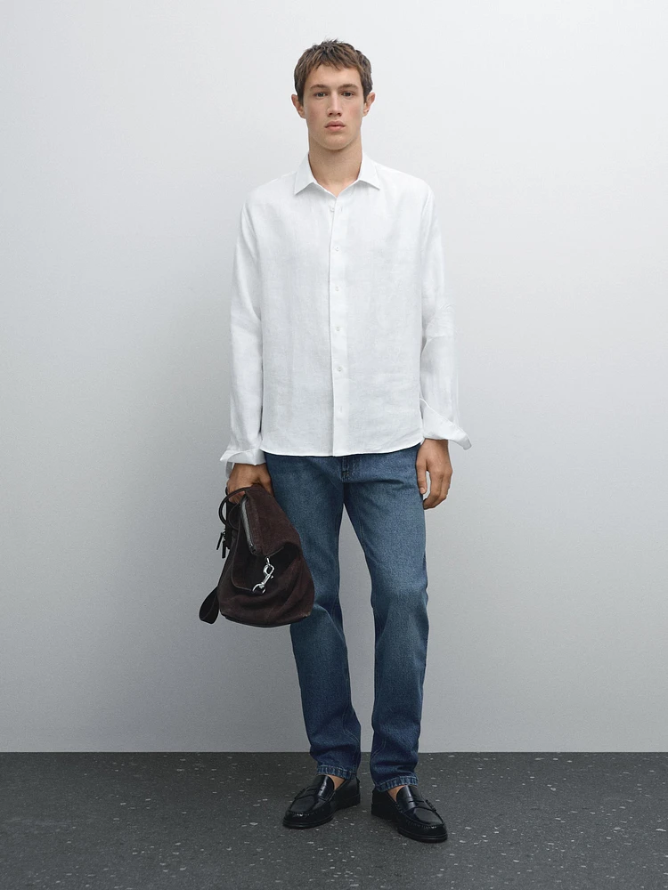 Chemise regular fit twill léger