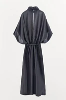 CONTRAST BELT DRESS