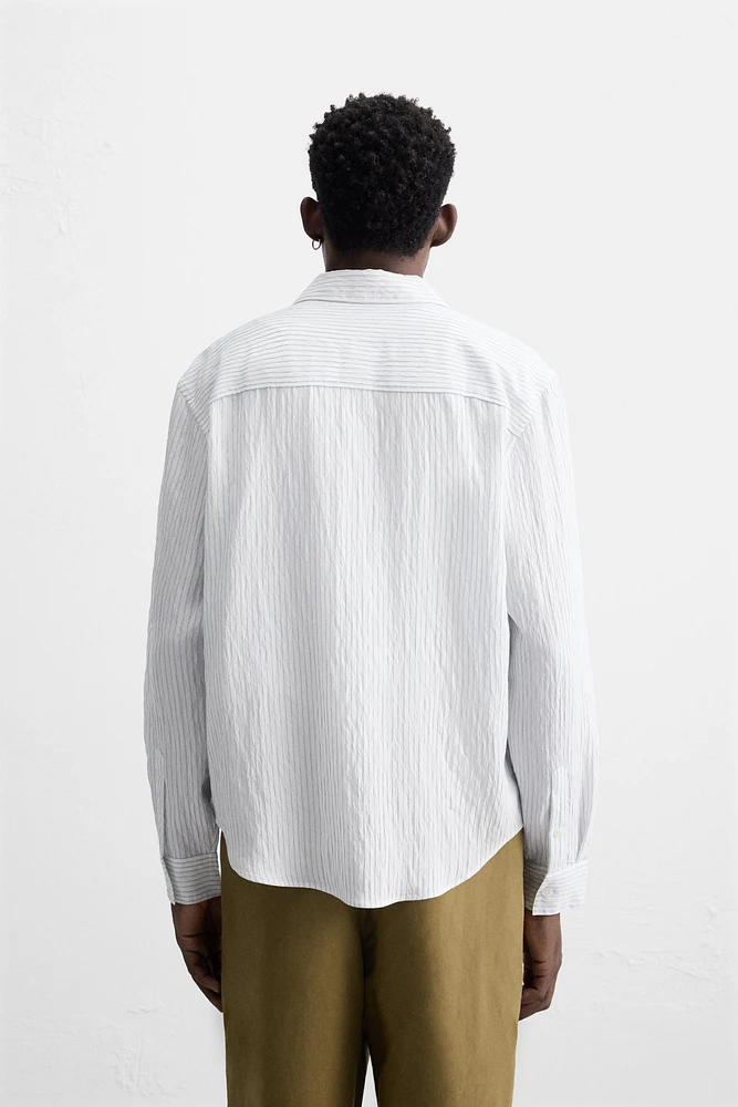 CHEMISE RAYURES MÉLANGE VISCOSE