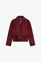 100% SUEDE LEATHER BLAZER ZW COLLECTION