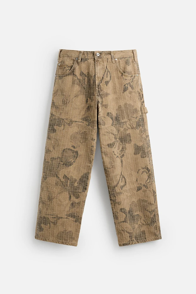 ABSTRACT PRINT CARPENTER PANTS