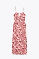 PRINTED RUSTIC MIDI DRESS