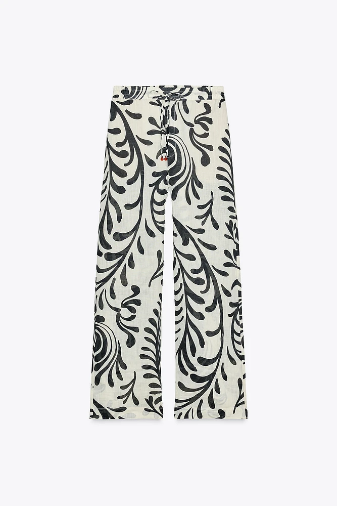 PANTALON IMPRIMÉ RAMIE ZW COLLECTION