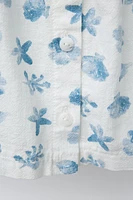 ROBE IMPRIMÉE MOTIFS BLEU MARINE