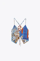 REVERSIBLE ASYMMETRIC PRINT TOP