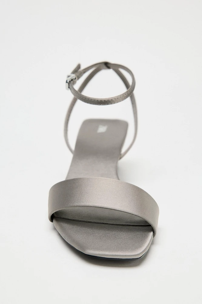 SATIN EFFECT SANDALS