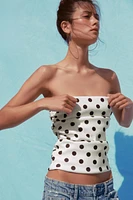 POLKA DOT BANDEAU TOP