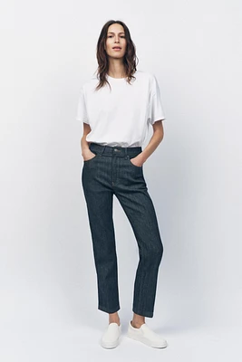 ZW COLLECTION HIGH RISE BOOTCUT CROPPED JEANS