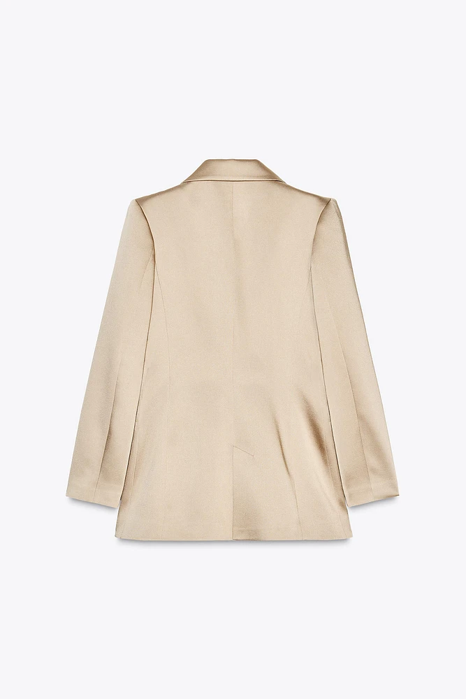 BLAZER CROISÉ SATINÉ