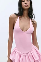 COMBINATION HALTER DRESS