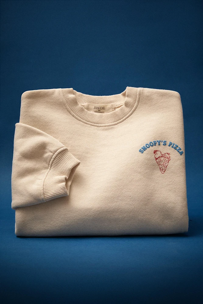 PEANUTS™ COTTON PIZZA SWEATSHIRT