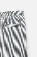 RELAXED FIT SEERSUCKER PANTS