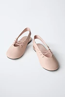 LACE-UP SLINGBACK BALLET FLATS