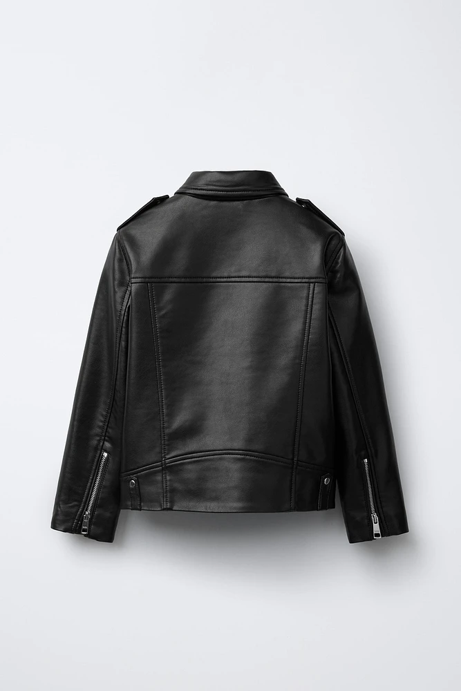 FAUX LEATHER JACKET