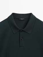 100% cotton polo shirt with micro textured weave