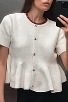 PEPLUM KNIT JACKET
