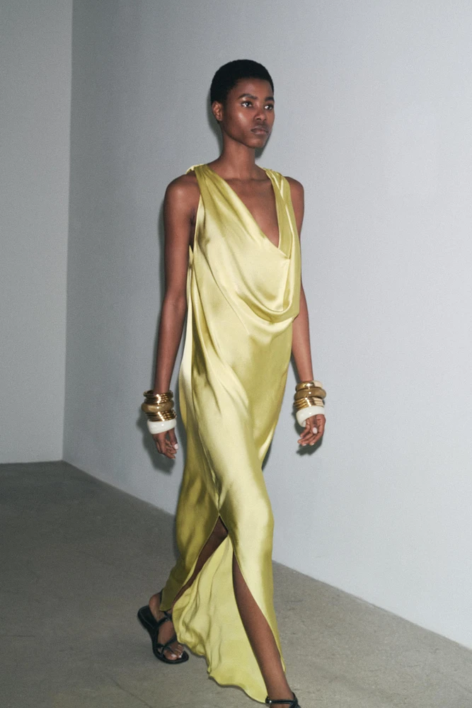 ROBE FLUIDE SATINÉE ZW COLLECTION