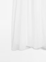 Robe longue plissée froncée