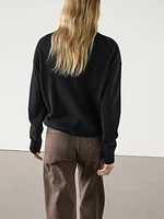 Knit 100% cashmere V-neck sweater