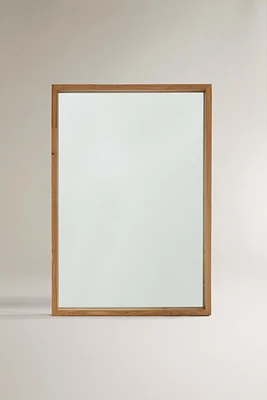 LARGE ELM WOOD MIRROR
