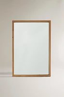 LARGE ELM WOOD MIRROR
