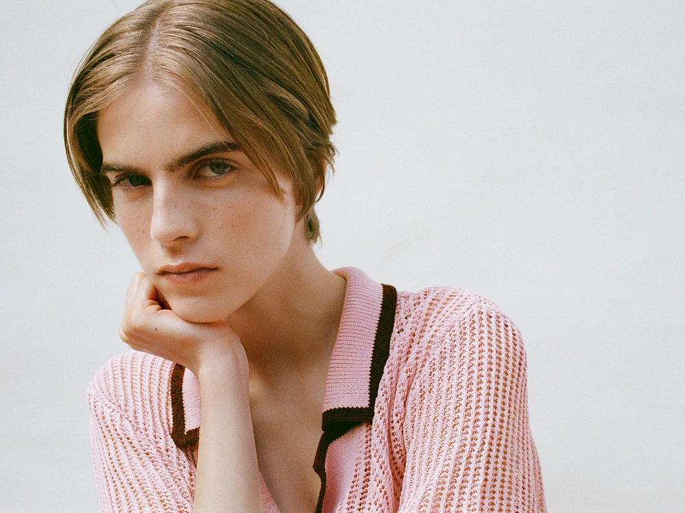 KNITTED POLO JACKET