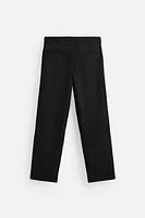 TEXTURED STRAIGHT FIT PANTS