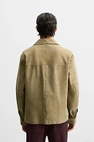 SUEDE OVERSHIRT