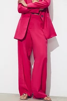 PANTALON DROIT EFFET PLISSÉ