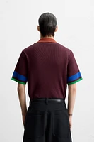 POLO EN MAILLE CÔTELÉE COLOR BLOCK