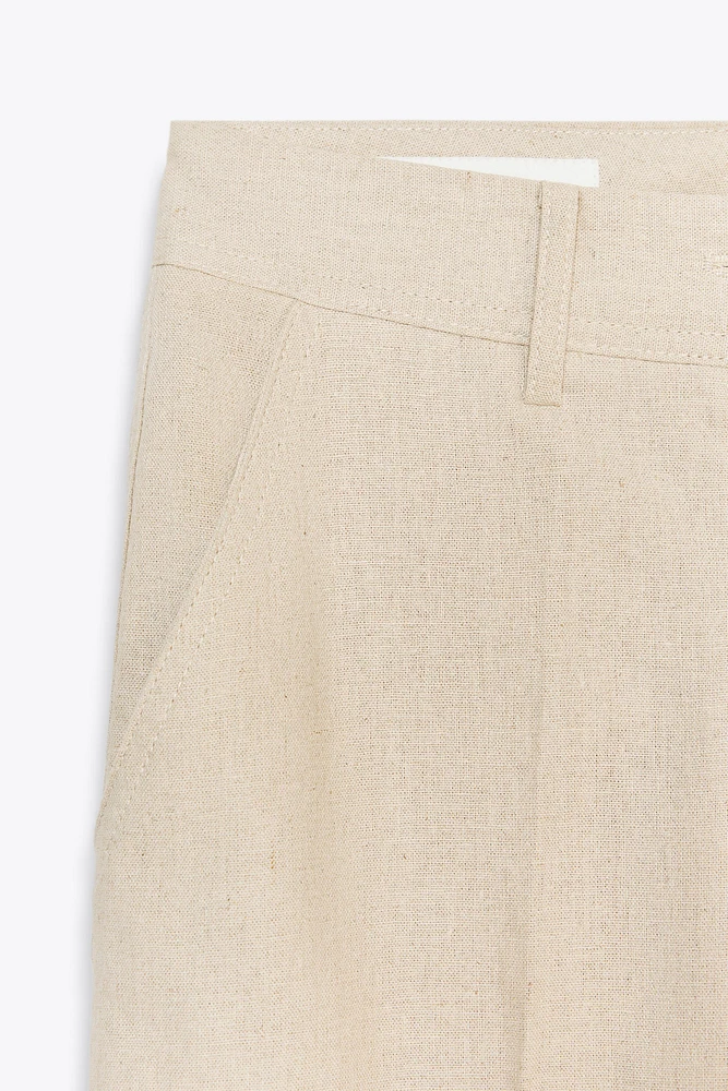 PANTALON DROIT AVEC LIN