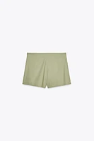 JUPE-CULOTTE À PLIS EN LIN