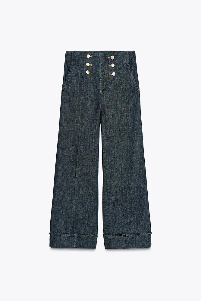 PANTALON JUPE-CULOTTE BOUTONS