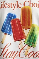 T-SHIRT IMPRIMÉ EN MATIÈRES VARIÉES