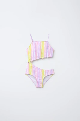 6-14 ANS/ MAILLOT DE BAIN TIE DYE COQUILLAGES CUT OUT