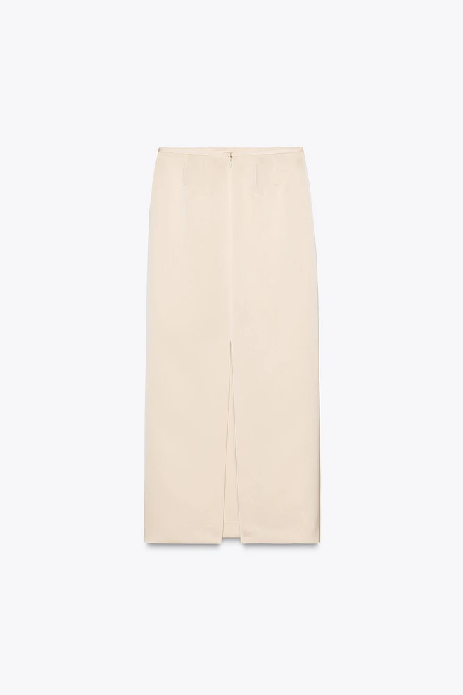 ZW COLLECTION SATIN PENCIL SKIRT